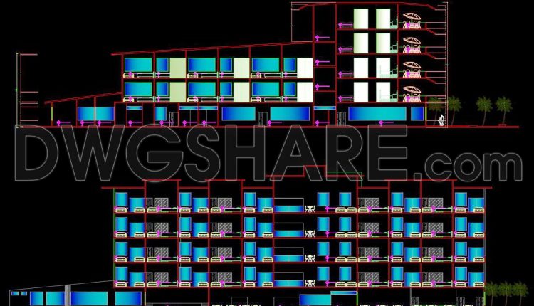 143. Free Download Architectural Drawings of a 3-Star Hotel – AutoCAD DWG (3)