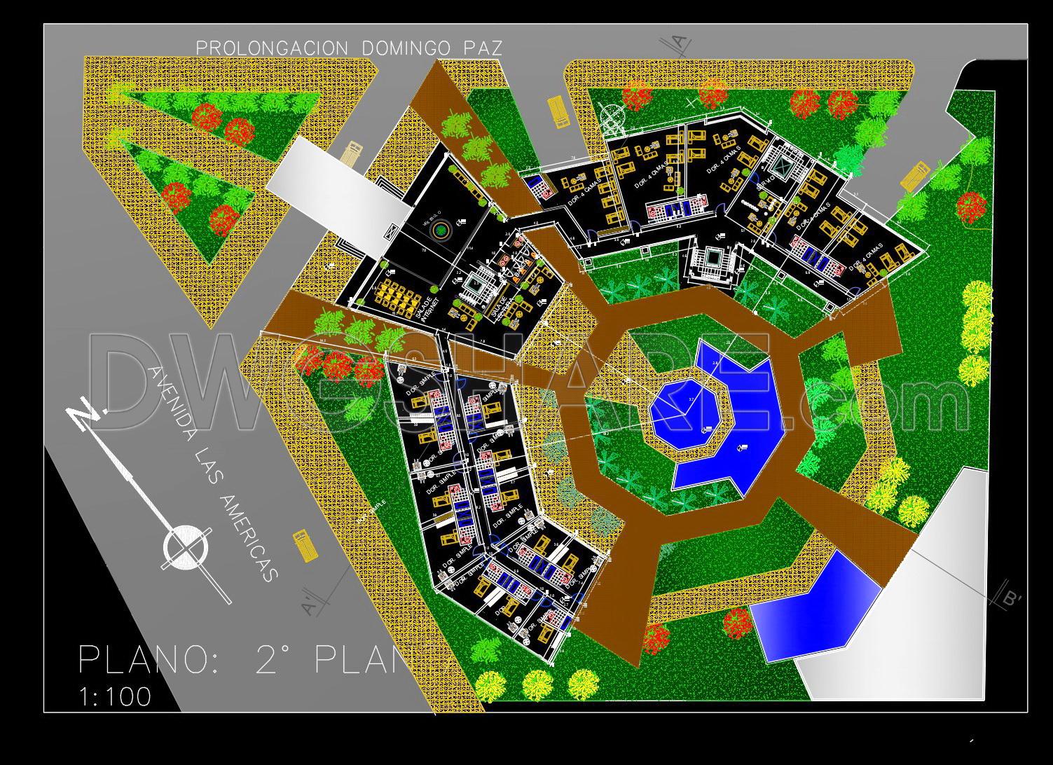 146. Free Download Architectural Drawings of a 5-Star Hotel – AutoCAD DWG (1)