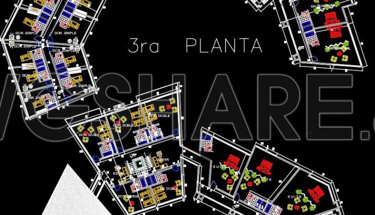 146. Free Download Architectural Drawings of a 5-Star Hotel – AutoCAD DWG (2)