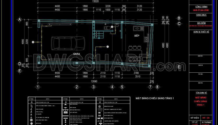 146. Free Download of Mechanical and Electrical Construction Design Drawings for a 3-Story House (4)