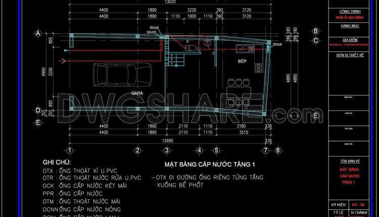 146. Free Download of Mechanical and Electrical Construction Design Drawings for a 3-Story House (2)
