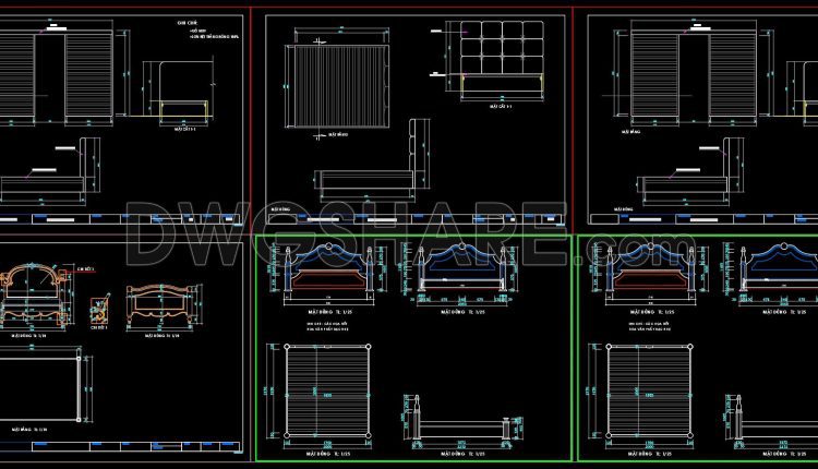 148. Download Bed Cad Shop Drawing Collection (1)