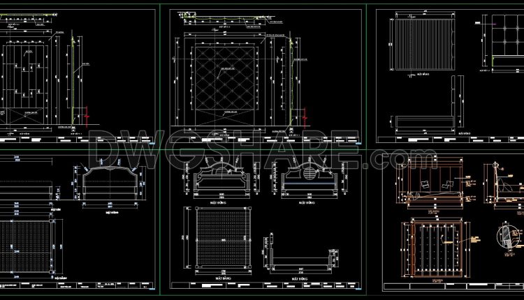 148. Download Bed Cad Shop Drawing Collection (2)