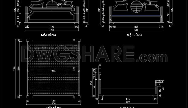 148. Free Download Bed CAD Shop Drawing (1)