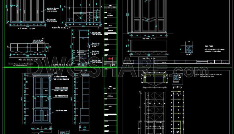 150. Download Classic & Neoclassical Wardrobe Cad Shop Drawings – Detailed Interior Furniture Design (1)