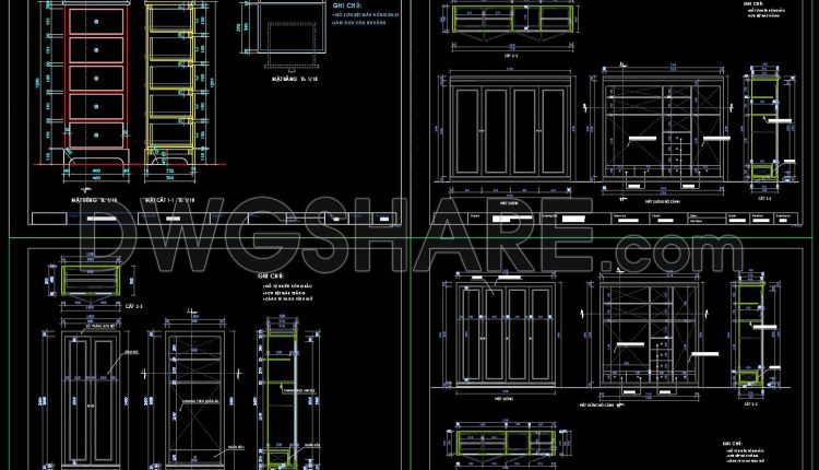 150. Download Classic & Neoclassical Wardrobe Cad Shop Drawings – Detailed Interior Furniture Design (2)