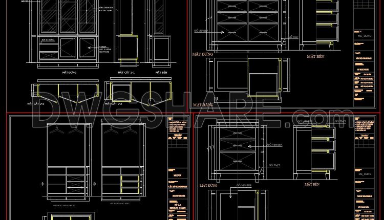 150. Download Classic & Neoclassical Wardrobe Cad Shop Drawings – Detailed Interior Furniture Design (3)