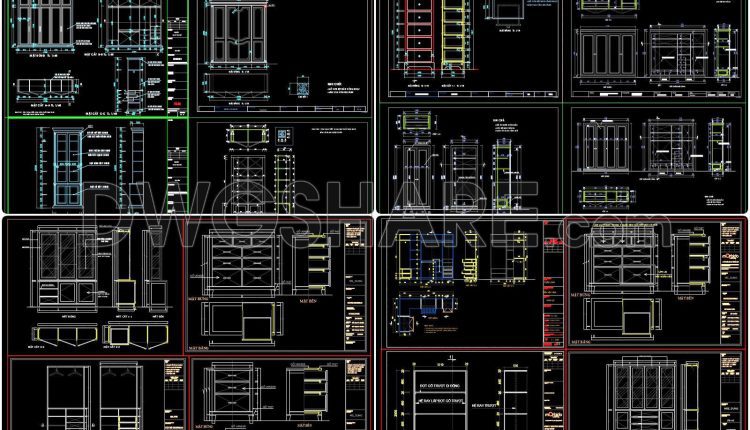 150. Download Classic & Neoclassical Wardrobe Cad Shop Drawings – Detailed Interior Furniture Design