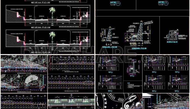 160. Download Seawall (sand Protection) Design Cad Drawing (3)