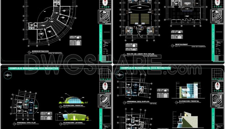 177. Download Self-sufficient Housing Complex Cad Drawings (2)