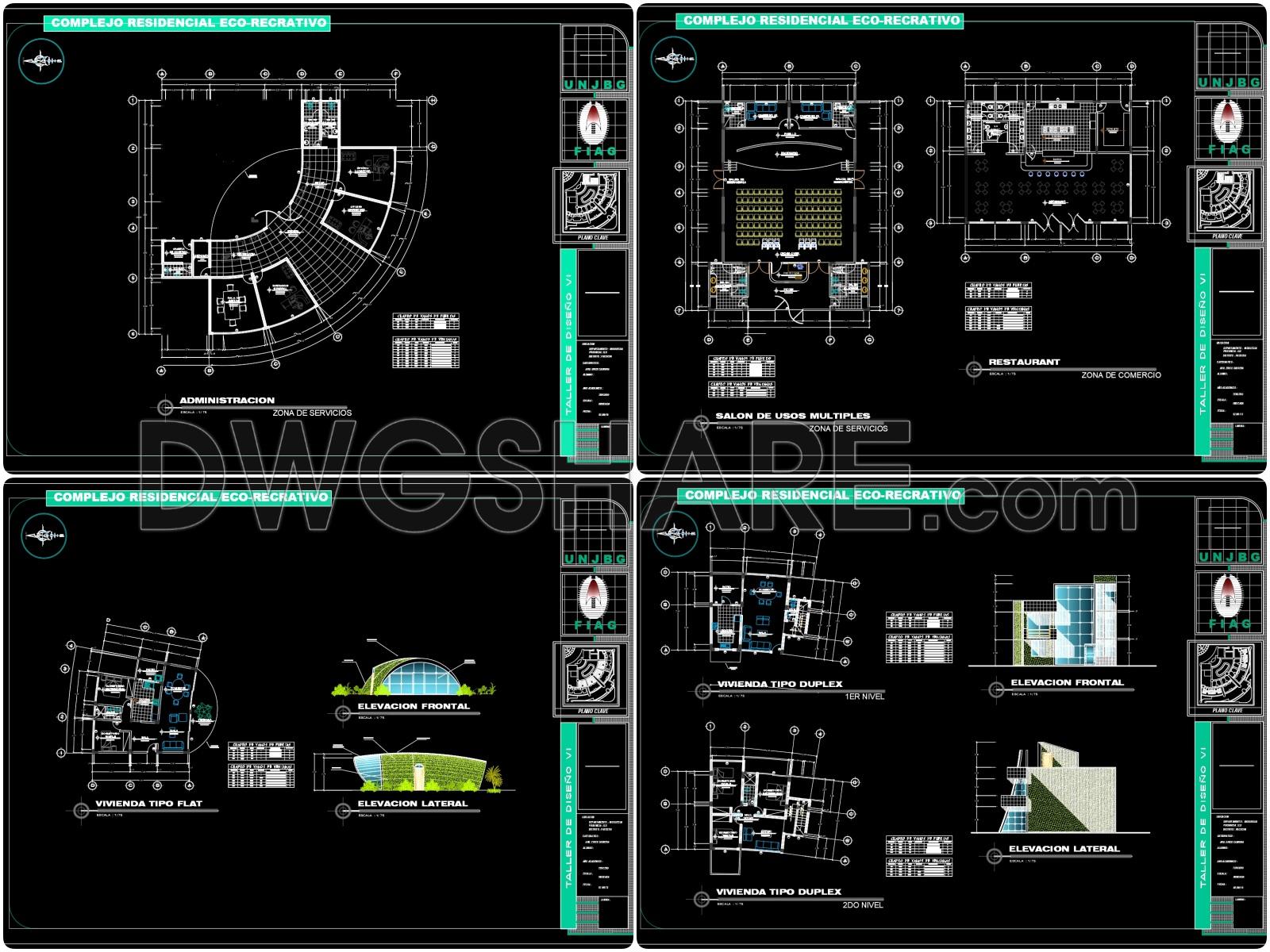 177. Download Self-sufficient Housing Complex Cad Drawings (2)