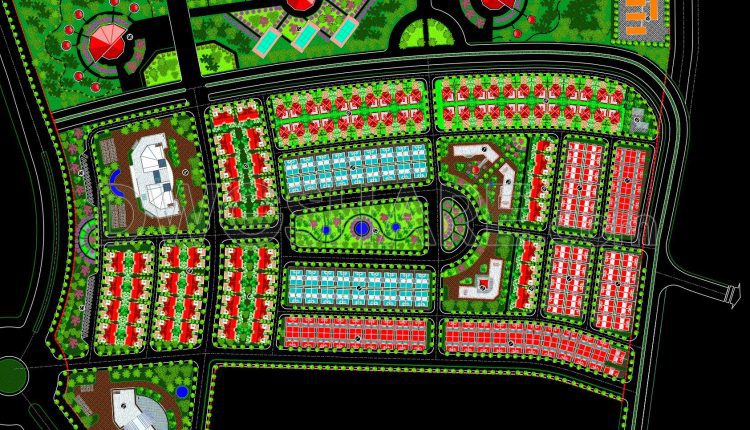 179. Autocad Landscape & Architectural Planning – South Lam River New Urban Area (1)