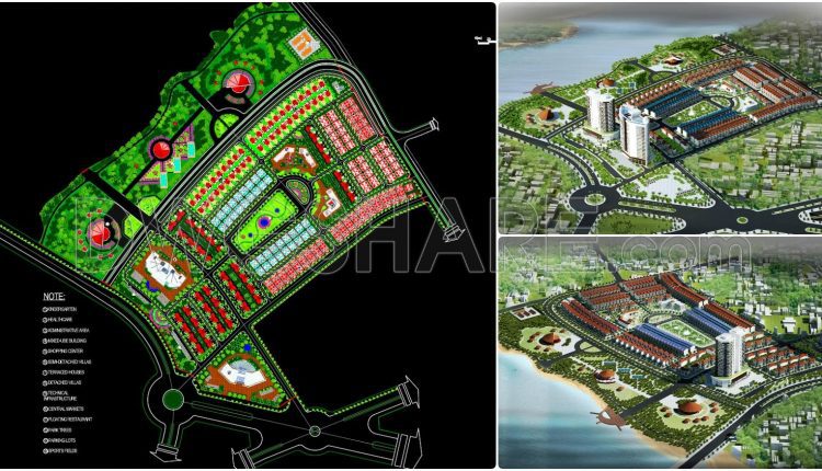 179. Autocad Landscape & Architectural Planning – South Lam River New Urban Area