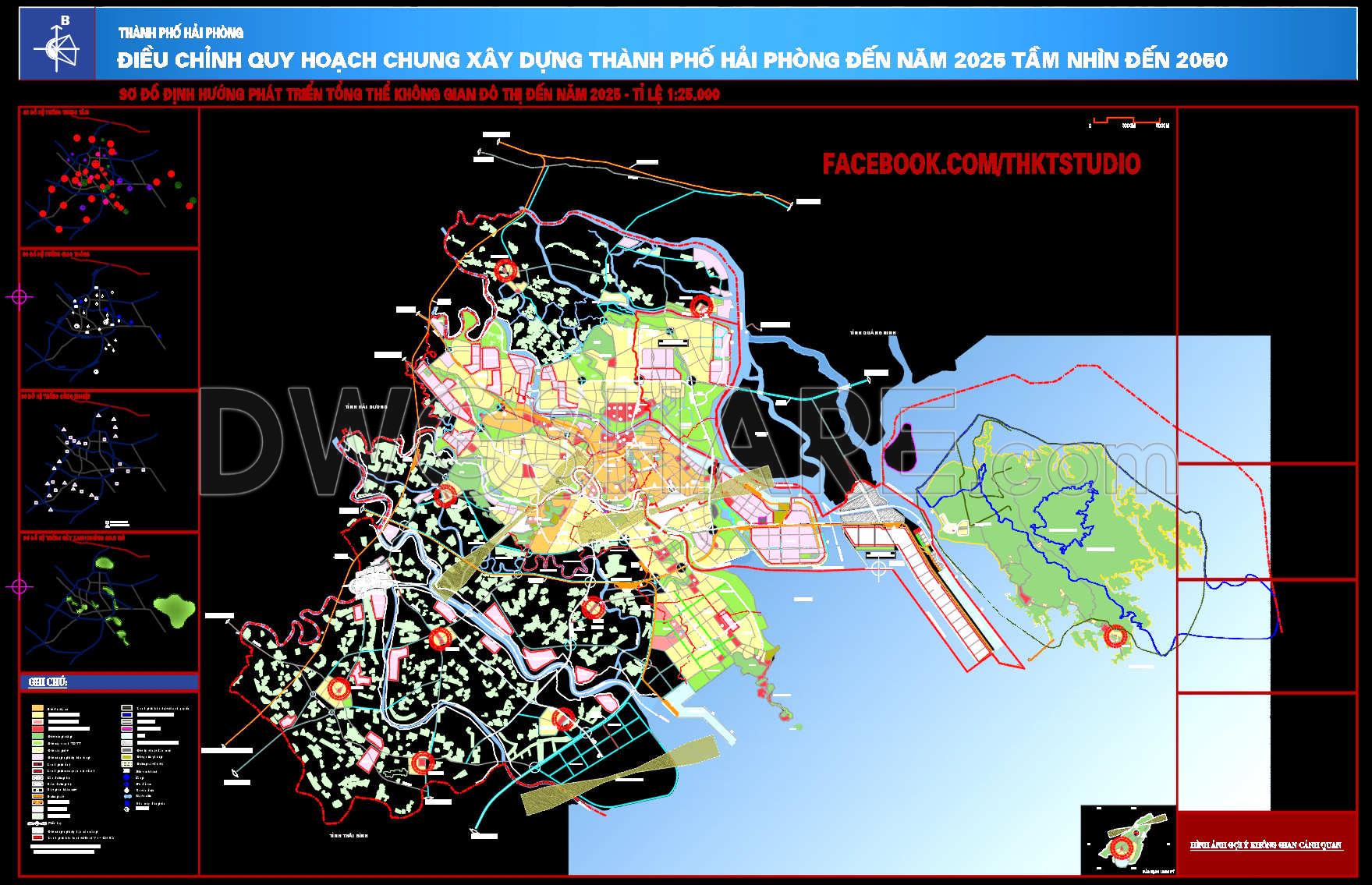182. Free Download Cad Drawings – Hai Phong City Master Plan Adjustment To 2025 With Vision To 2050