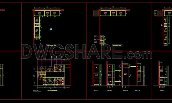 6 months ago
                

                
             424201. Free download CAD technical drawings of kitchen cabinets for the house