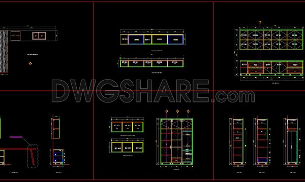 6 months ago
                

                
             245204. Free download CAD technical drawings of kitchen cabinets for the house