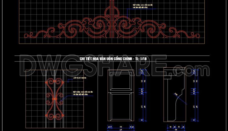 224. Download Classic European Gate & Fence Design Cad Drawings (dwg File) (4)