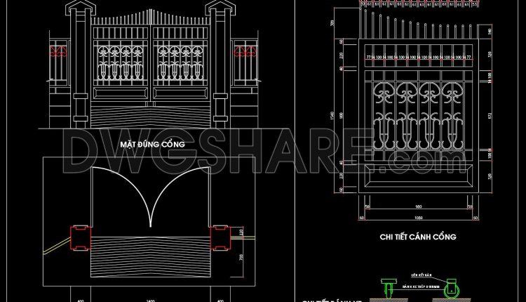 225. Download Classic European Gate & Fence Design CAD Drawings (DWG File) (2)