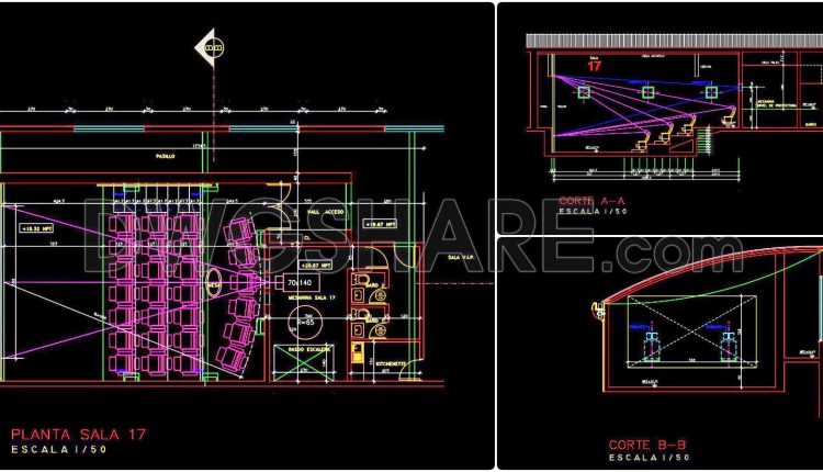 23. Free download home theater architectural drawing AutoCAD DWG (1)