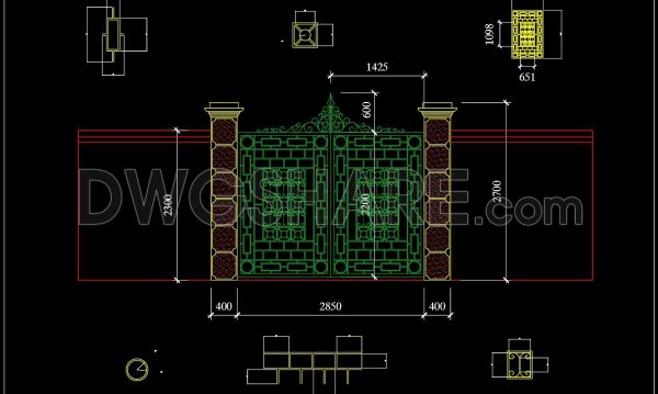 7 months ago
                

                
             227232. Free CAD Gate & Fence Drawing for Residential Houses