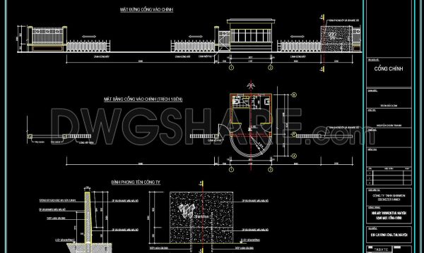 7 months ago
                

                
             492234. Free Download Detailed CAD Drawings of Electric Sliding Gate, Fence, and Company Screen Wall