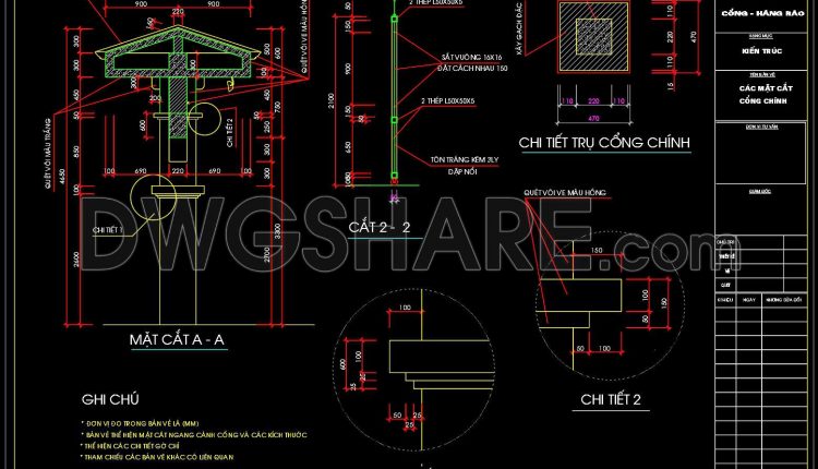 239. Download free CAD drawings of gates, fences, and construction details (1)