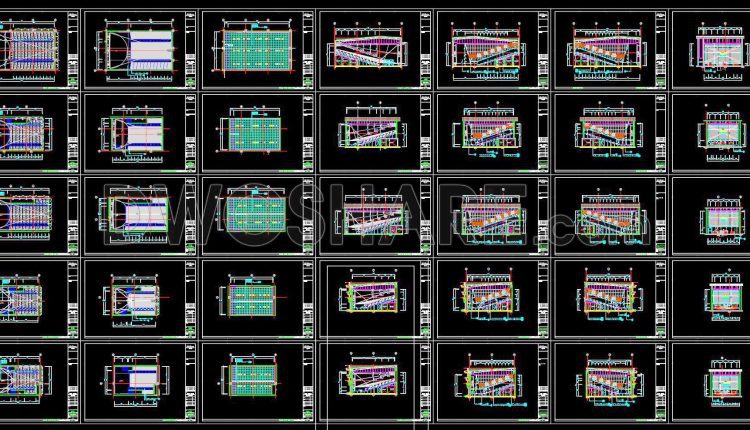 24. Cinema Interior Cad Drawing Set – Detailed Auditorium Layout And Technical Documentation (1)