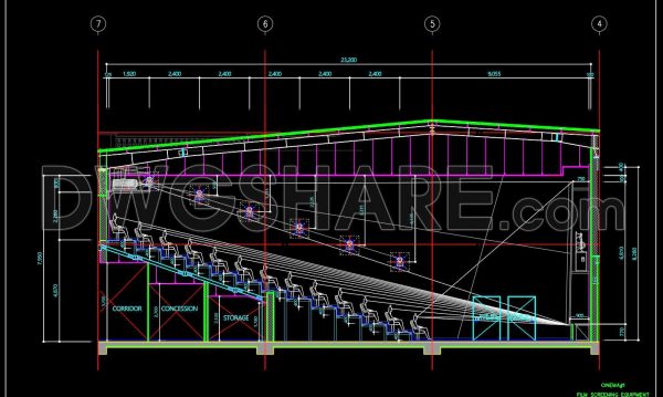 6 months ago
                

                
             1,92824. Free Download Cinema Section CAD Drawing – Interior Architectural Design