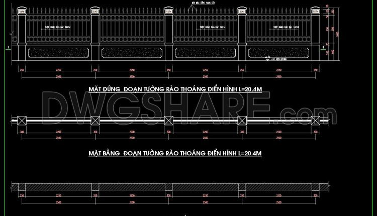 240. Download free CAD drawings of gates, fences, and construction details (2)