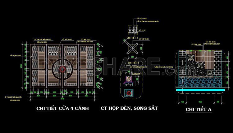 242. Download free CAD drawings of gates, fences, and construction details (1)