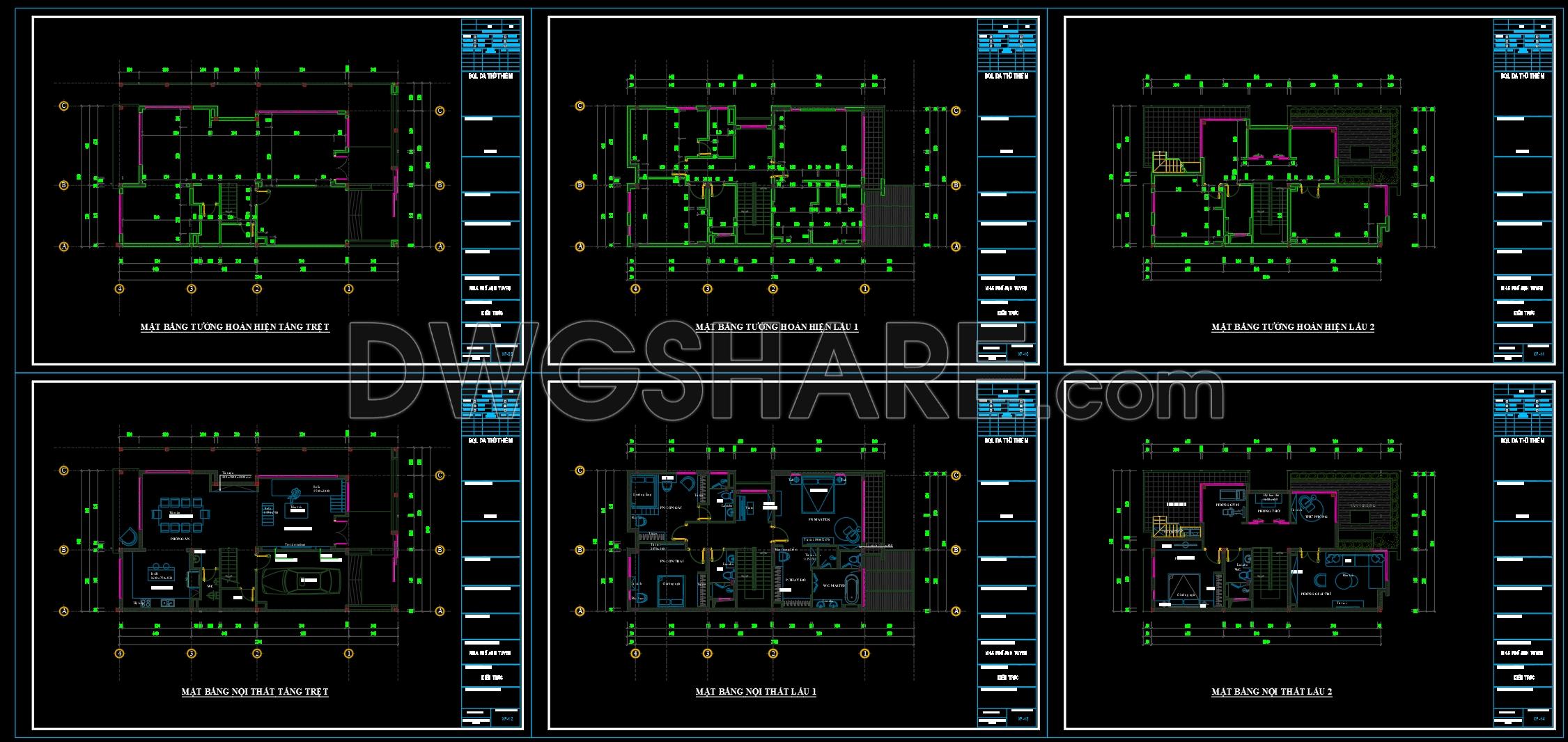 28. Download Full Interior Design Drawing Set For A 2-storey House 8.6m X 17m (2)