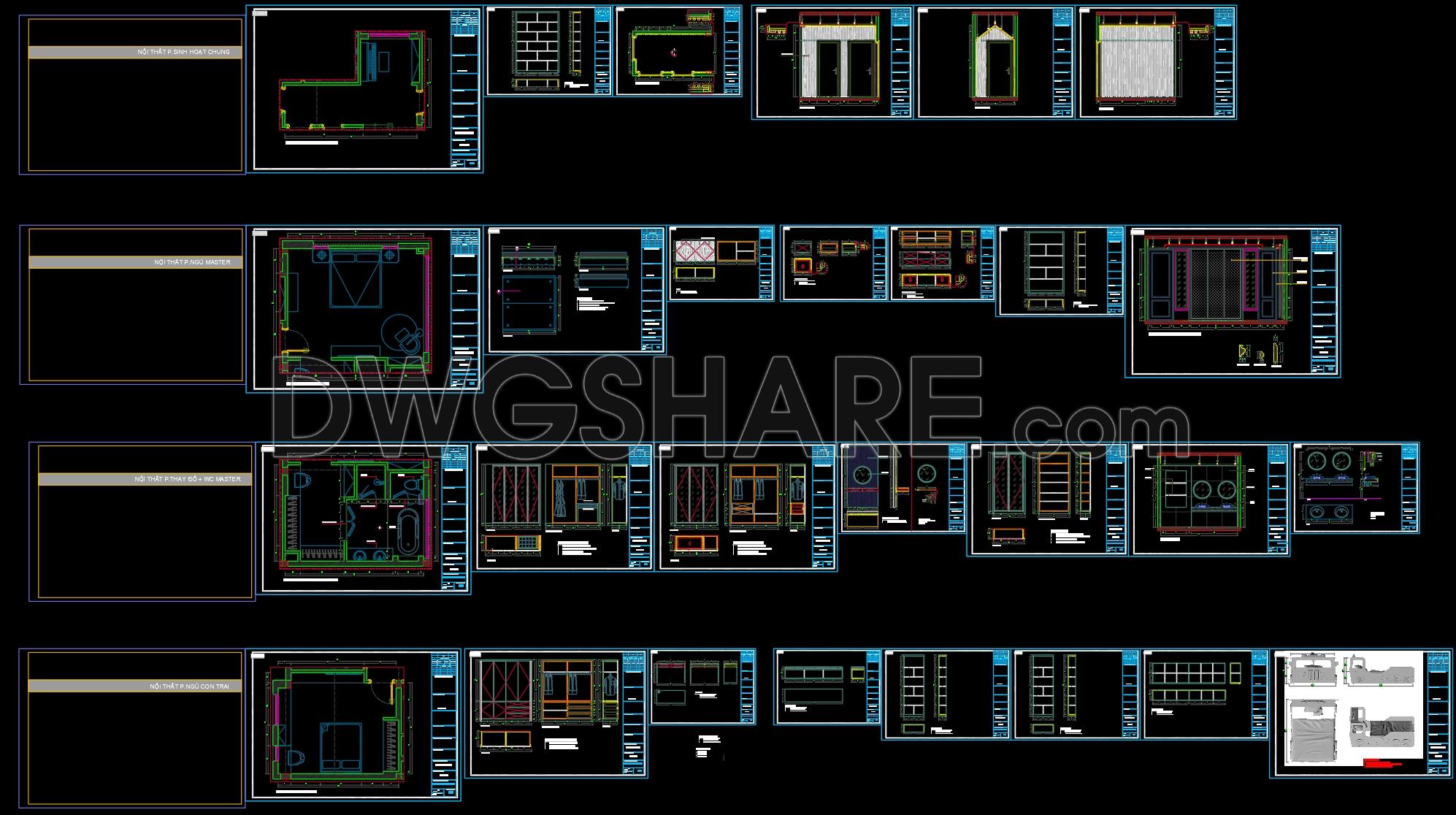 28. Download Full Interior Design Drawing Set For A 2-storey House 8.6m X 17m (8)