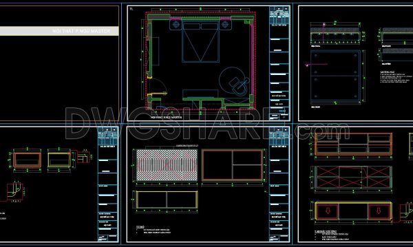 7 months ago
                

                
             1,05528. Free Download Detailed CAD Drawings of Master Bedroom Interior Design