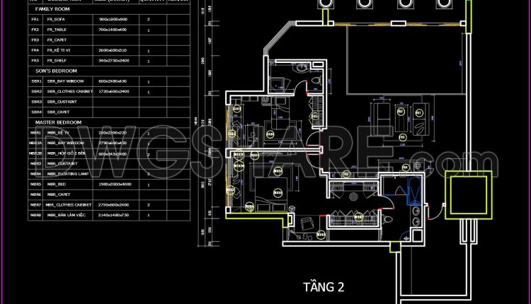 301. Free Download CAD Drawings – Duplex Penthouse Interior Layout (Floors 1–2) (1)