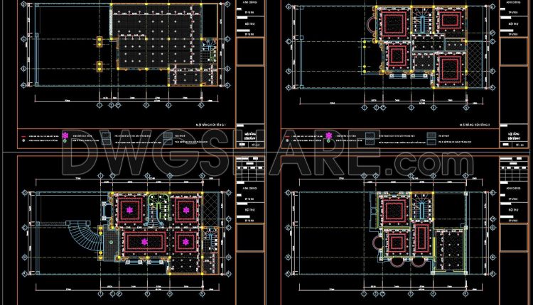 328. CAD drawings for detailed electrical designs for a 3-story townhouse (1)