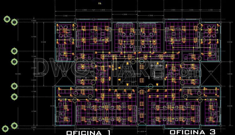 346. Free download of MEP design drawings for a 5-story office building (5)