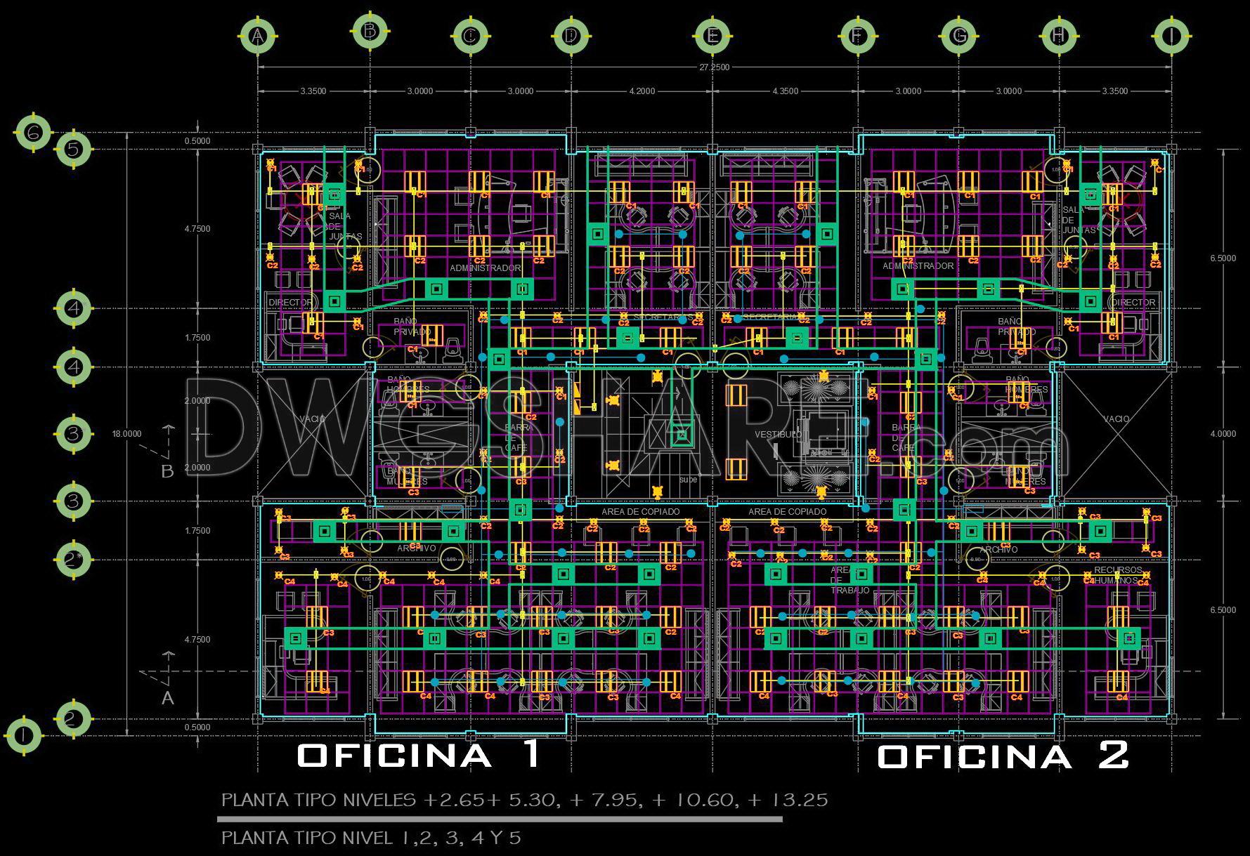 346. Free download of MEP design drawings for a 5-story office building (2)