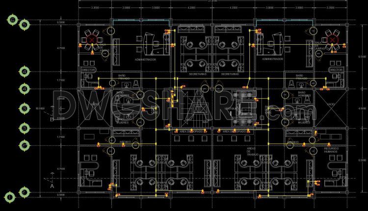 346. Free download of MEP design drawings for a 5-story office building (3)