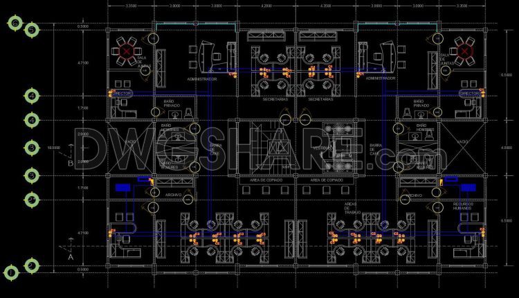 346. Free download of MEP design drawings for a 5-story office building (2)