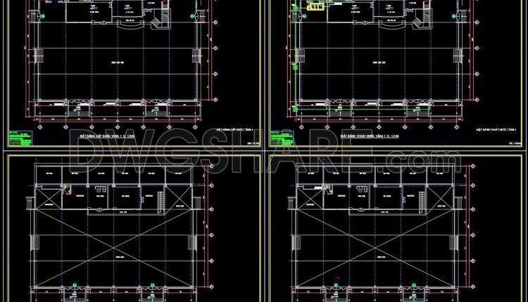 352. Free Download of MEP (Electrical and Plumbing) Drawings for a Single-Storey Office Building with an Area of 1,150 m2 (4)
