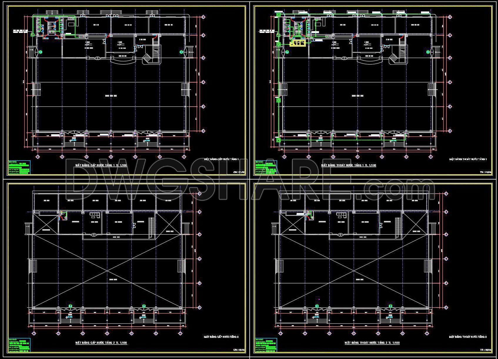 352. Free Download of MEP (Electrical and Plumbing) Drawings for a Single-Storey Office Building with an Area of 1,150 m2 (1)