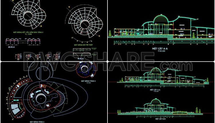36. Free Download Modern Biological Museum Architectural AutoCAD DWG Drawings (1)