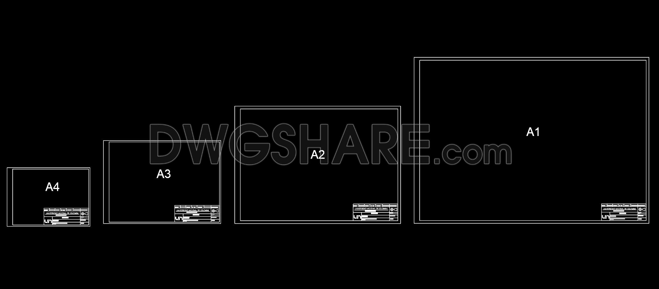 37. Free CAD Drawing – Architectural Drawing Scale Templates for A1–A4 Sheet Sizes (DWG) (1)