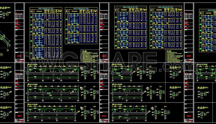 372. Free Download of Structural CAD Drawings for 12m x 12.8m Reinforced Concrete Townhouse (2)