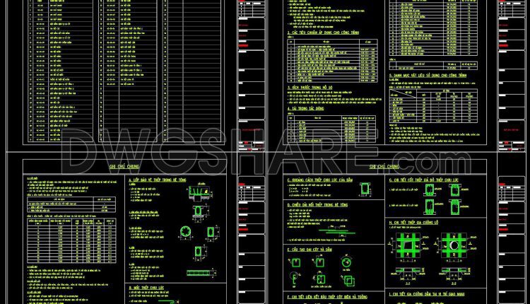 373. Free Download of Structural CAD Drawings for 8.5m x 11.5m Reinforced Concrete Townhouse (6)