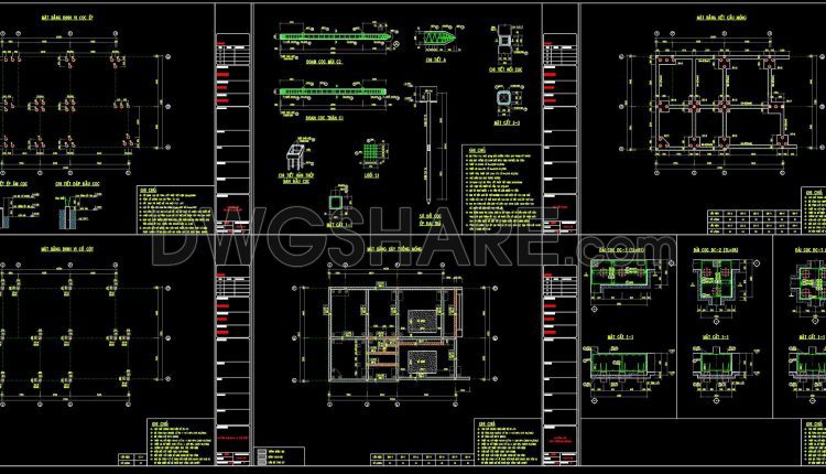 373. Free Download of Structural CAD Drawings for 8.5m x 11.5m Reinforced Concrete Townhouse (7)