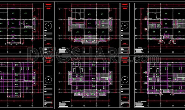 7 months ago
                

                
             284379. Free Download of Structural CAD Drawings for 11m x 13.6m Reinforced Concrete Townhouse