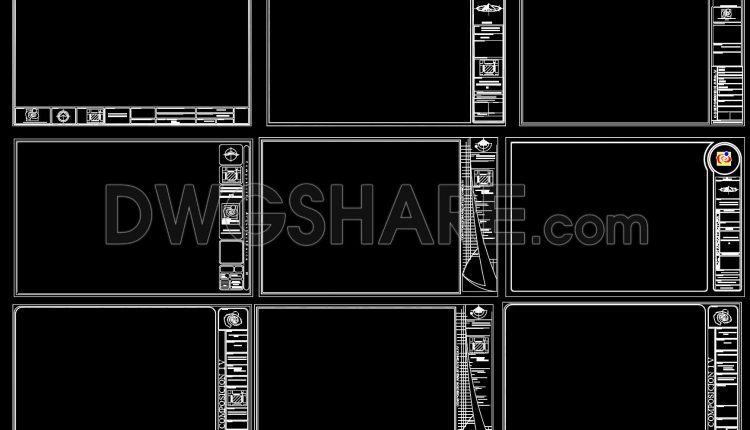 38. Free Download Project Presentation Format With Borders (CAD-DWG) (1)