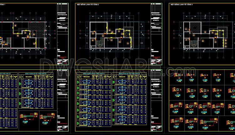 380. Free Download of Structural CAD Drawings for 8.8m x 14.6m Reinforced Concrete Townhouse (7)