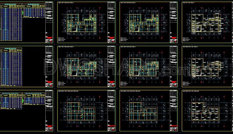 380. Free Download of Structural CAD Drawings for 8.8m x 14.6m Reinforced Concrete Townhouse (6)